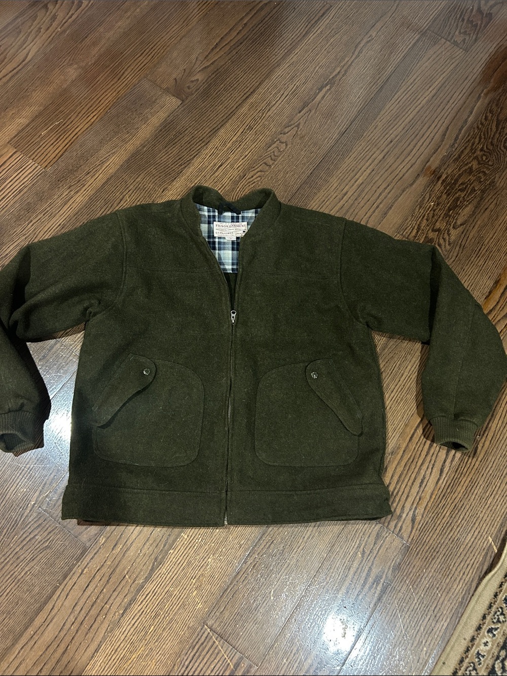 Filson Mackinhaw wool jacket liner Forest green jacket sz XL USA